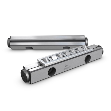 End stops for LWRE precision rail guides
